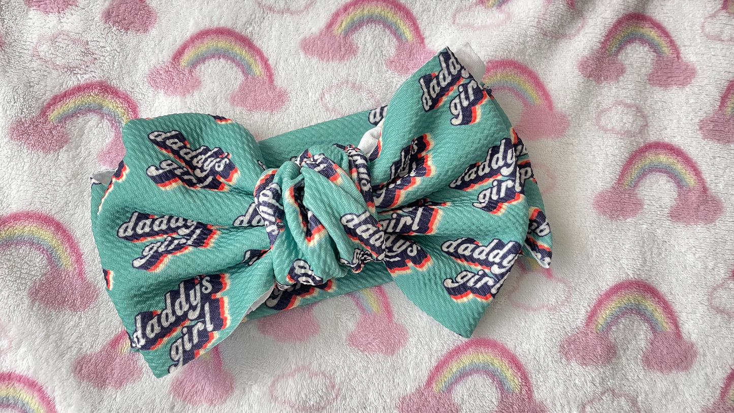 Retro Daddy's Girl Luxe Bow Headwrap